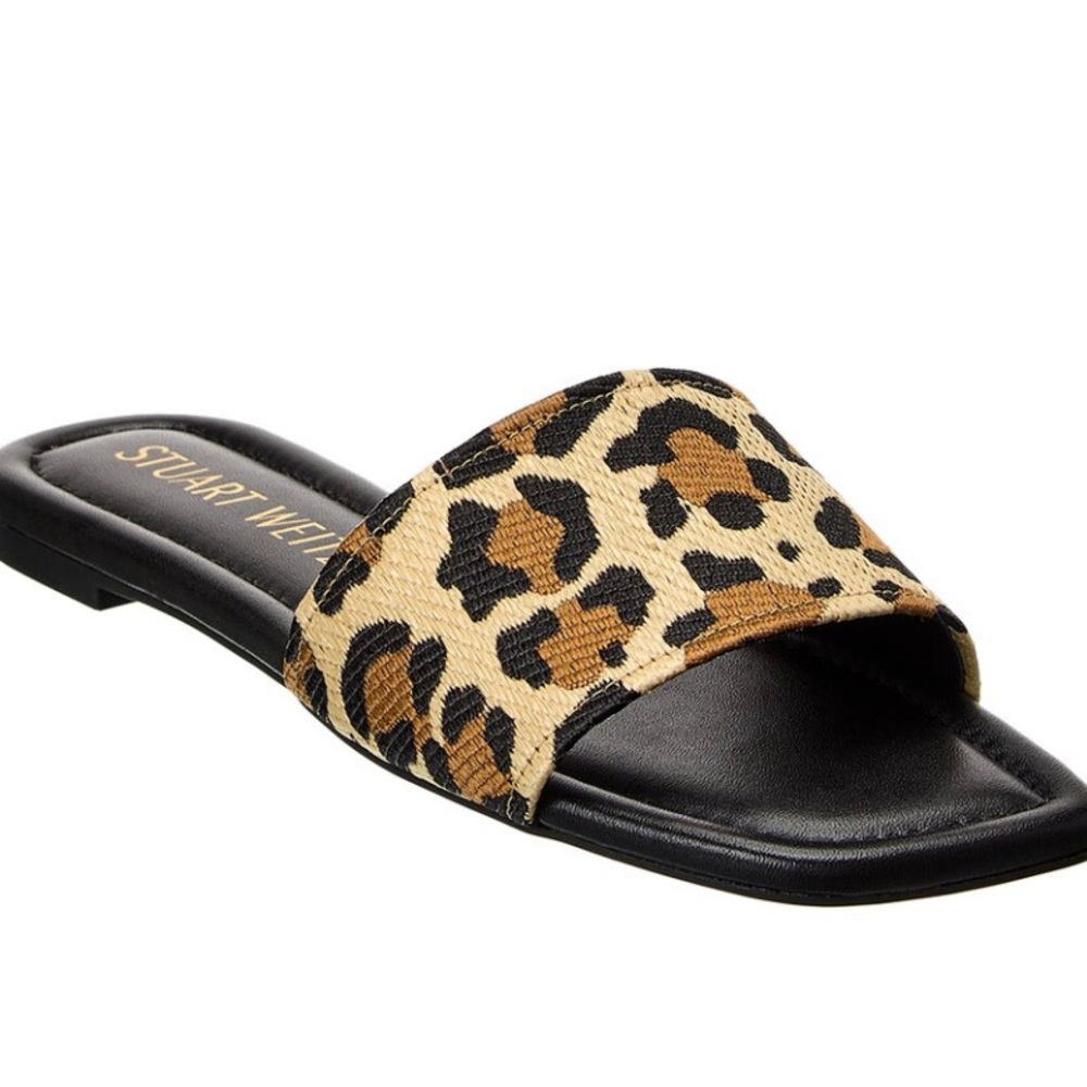 Stuart Weitzman Summer Raffia Slide Sandal - Size 5